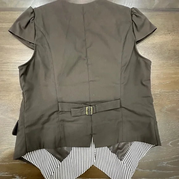 BCBGMaxAzria brown Striped Vest small - Picture 8 of 14
